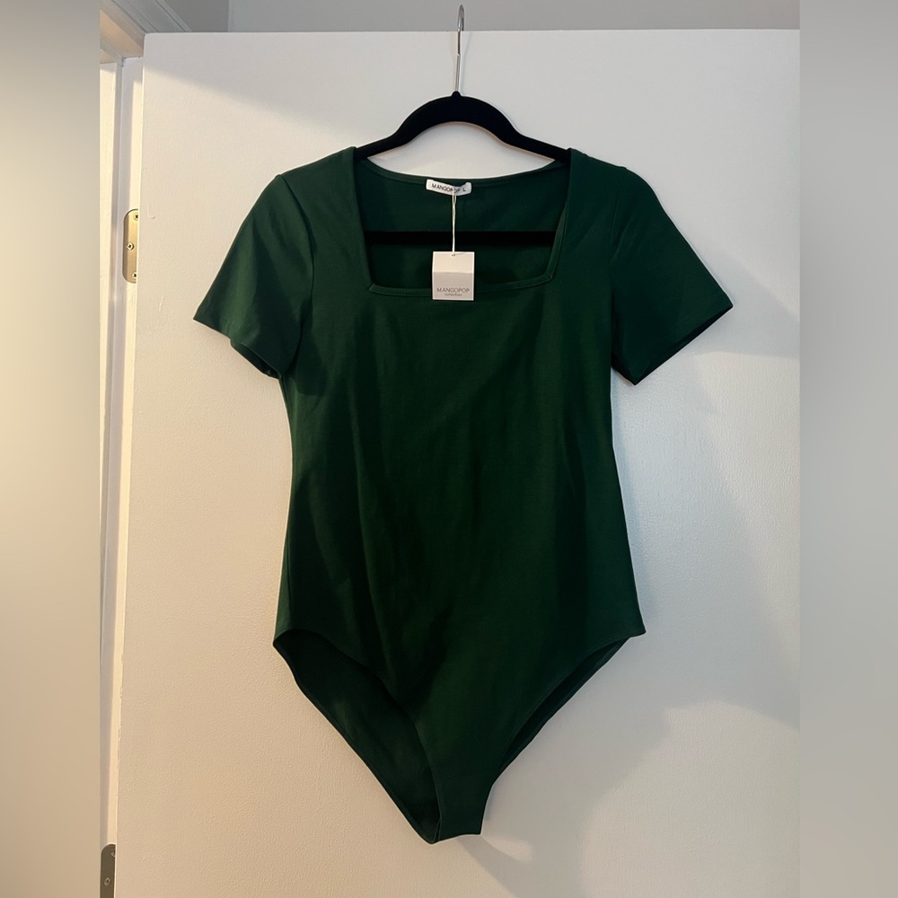 Short Sleeve Square Neck Bodysuit